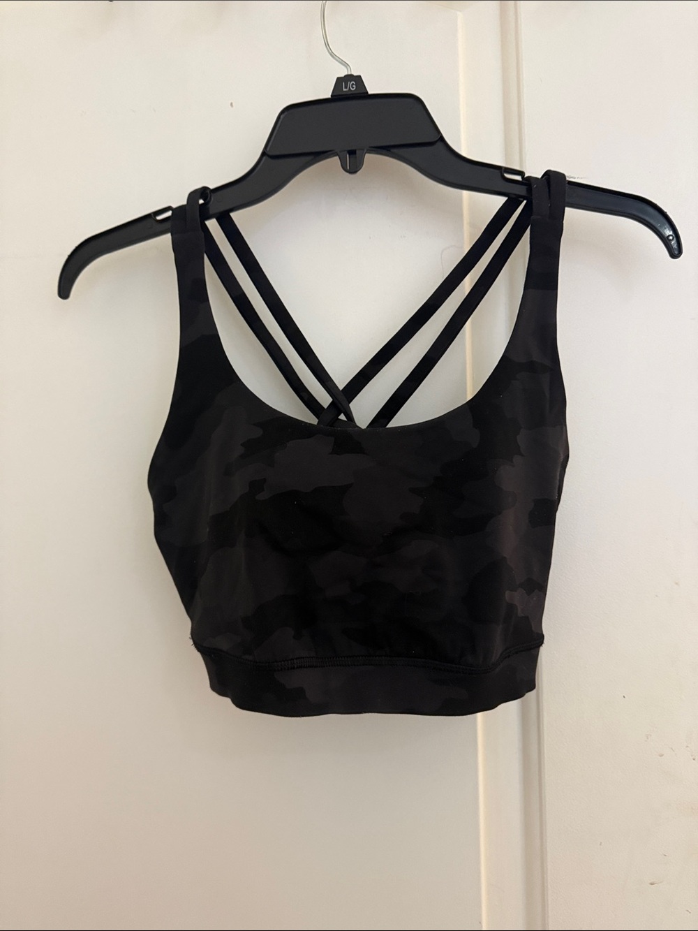 Black Camo double strapped Lululemon Sports Bra